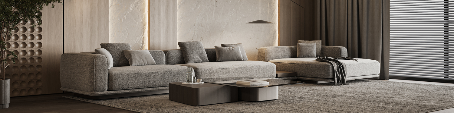 Угловой диван Ricci с декором особенности модели