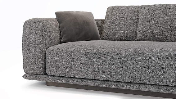 Угловой диван Ricci c оттоманкой и декором